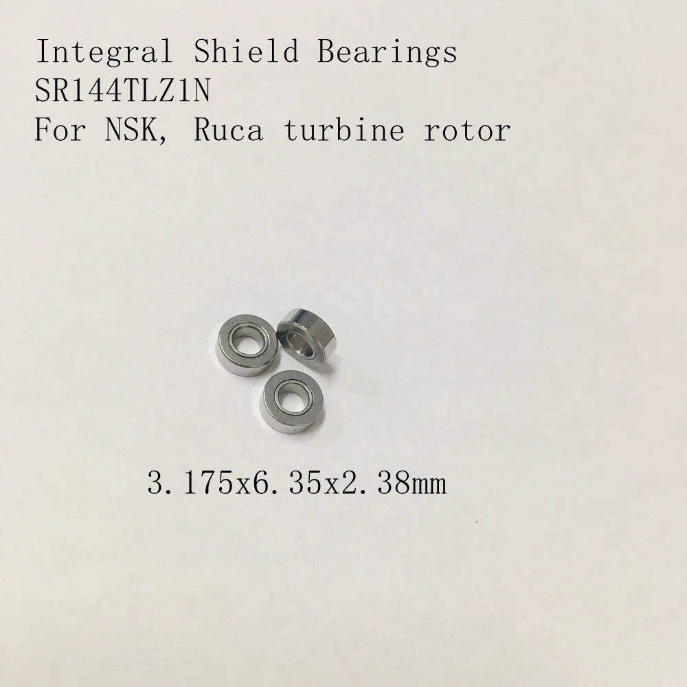 10pcs Integral Shield Turbine Rotor Dental Bearings SR144TLZ1N for Ruca, NSK 3.175x6.35x2.38mm
