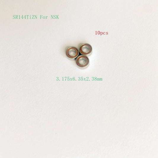 10pcs More Strong Phenolic Brown Cage Handpiece Ceramic Bearings SR144TiZN for NSK 3.175x6.35x2.38mm