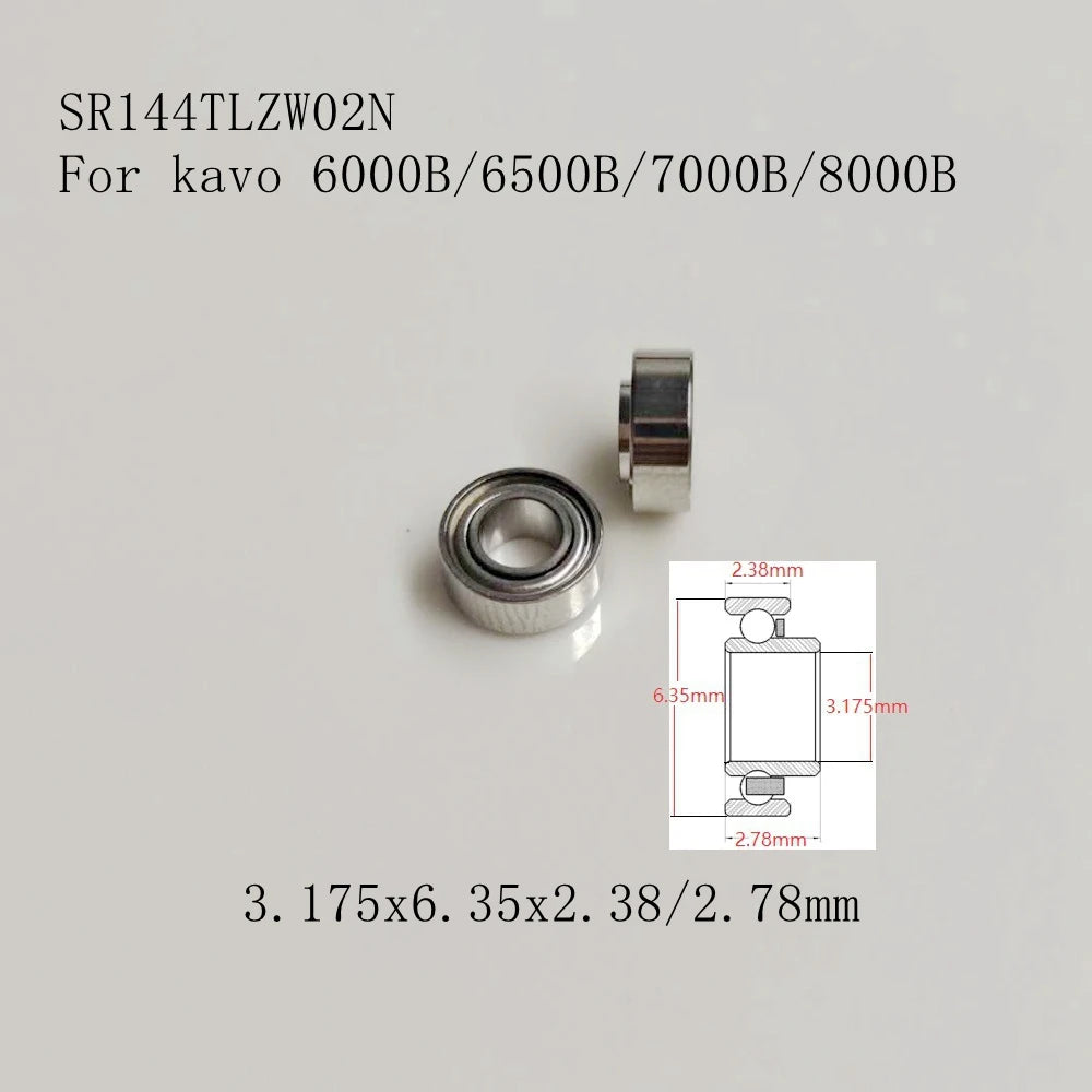 10pcs SR144TLZW02N ABEC-7 Handpiece Turbine High Speed Dental Drill Bearings For KaVo 6000B/6500B/7000B/8000B