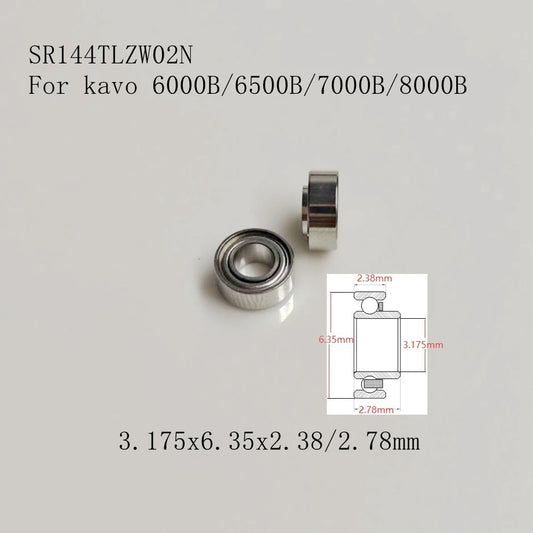 10pcs SR144TLZW02N ABEC-7 Handpiece Turbine High Speed Dental Drill Bearings For KaVo 6000B/6500B/7000B/8000B