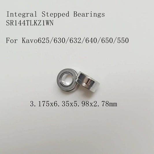 10pcs Stepped Integral Bearings SR144TLKZ1WN for KAVO 625/630/640/636/550/650 3.175x6.35x5.98x2.78mm