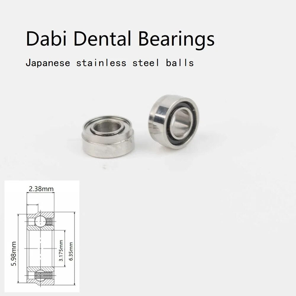 20pcs Dabi Stainless Steel Balls Dental bearings SR144TLKZ  3.175x6.35x5.98x2.38mm