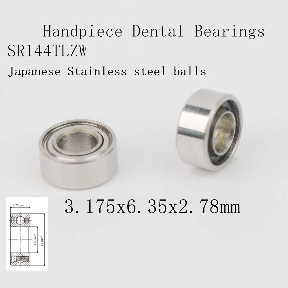 20pcs High Speed handpiece turbine Stainless Balls Dental Bearings SR144TLZW 3.175x6.35x2.78mm
