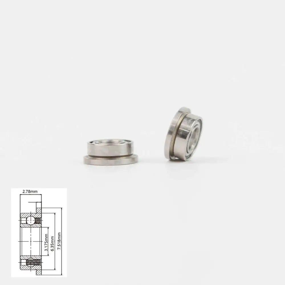 50pcs High Speed Handpiece Cartridge Ceramic Dental Bearings SFR144TLZWN 3.175x6.35/7.5x2.78mm for Midwest, Dabi RS350